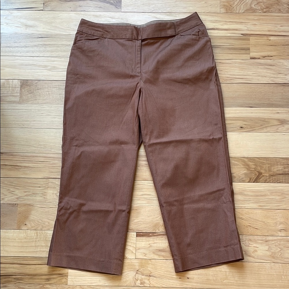 Nic + Zoe Brown Cropped Pants